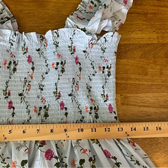 Hill House The Elizabeth Nap Dress Women’s Small in Pond Floral Mini Sundress - Picture 15 of 16